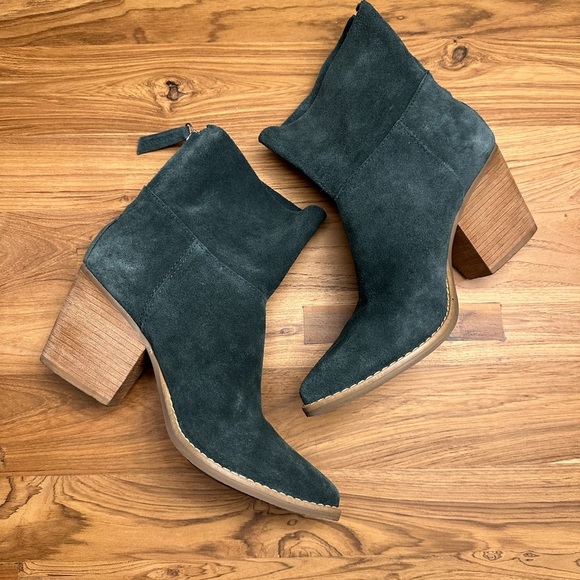 Anthropologie Matisse Soho suede back zip Western style ankle boot 7.5 - Picture 4 of 11
